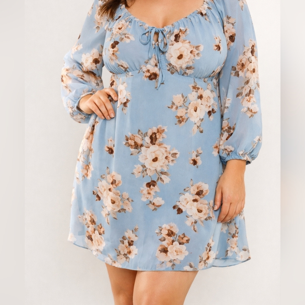 Floral Blue Dress